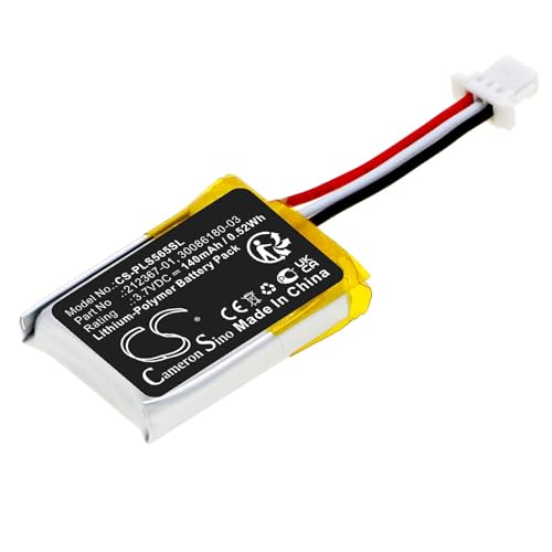 Eotdoo Batterie de rechange 140 mAh pour Plantronics C565, CS540, CS540A, Savi CS540, Savi CS540A, numéro de pièce : 212367-01, 212367-01 (3 broches),...