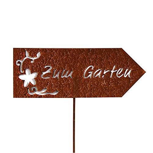 Gartenstecker Rost Schild Zum Garten