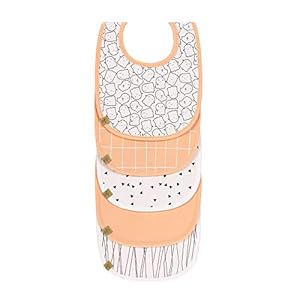 LÄSSIG Babyslabbetjes voor kleine kinderen, set van 5 stuks, klittenbandsluiting, katoen, waterdicht/waardevol pak slabbetje, spookies
