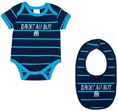 Ensemble Body Bavoir Bébé Olympique De Marseille - Collection Officielle OM Fille