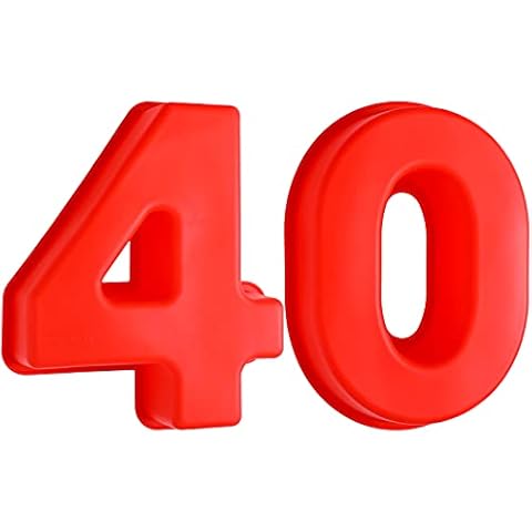 Kuchenformen Silikon-Backformen für 40 Zahlen,3D Große Silikon Backen Kuchenformen Antihaft 40. Kuchenform Cover