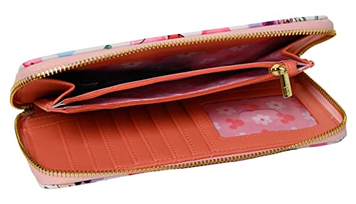 Loungefly Disney Mickey Minnie Mouse Wallet Zip Clutch AOP Floral Saffiano Faux Leather3