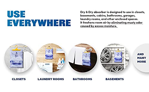 image for Dry & Dry 5 Packs [Net 14.1 Oz/Pack] Moisture Absorbers to Control Exc