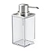 Produktbild iDesign 41380EU Clarity Seifenspender, 9,22 x 6,35 x 15,24 cm, durchsichtig/gebürstet, ABS/plastik