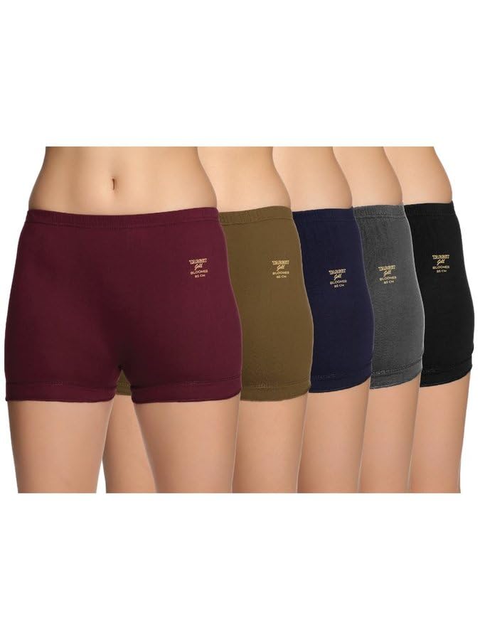 Women’s Bloomer – 100% Cotton, Soft Elastic, No Marks, Ultimate Comfort (Color May Vary) Pack of 5-85cm-image-14