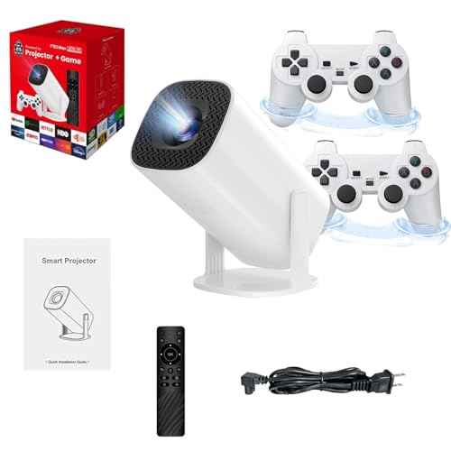 P30 Max Projector and Game with 2 Wireless Controllers,P30 Max Game Projector, Projector Video Games P30 Max, Portable Mini Video Projector with 5G WiFi&Bluetooth