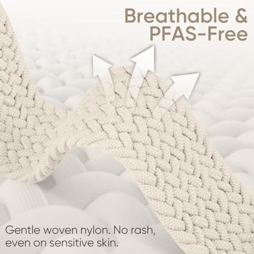 Image of 4 Pack Braided Stretchy Band Compatible with Apple Watch Bands Women Men | 40 /41 /38 /42 /44 /45 /46 /49mm Breathable Nylon Elastic Daily Use Straps for iWatch Series 11 /10 9 8 7 6 5 4 3 SE /Ultra 2