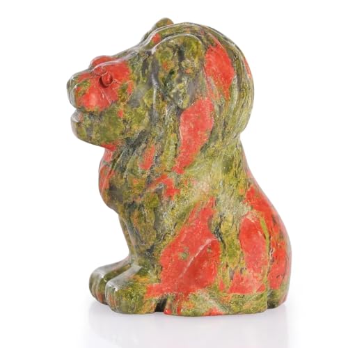 Estatua León Unakite 2 pulgadas para Decoración miniatura 4