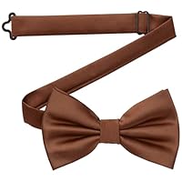 DonDon noeud papillon homme fait main look soie 12 x 6 cm noeud papillon Marron