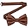 DonDon noeud papillon homme fait main look soie 12 x 6 cm noeud papillon Marron