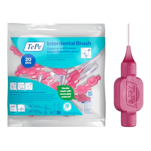 Brossettes Interdentaires, Originales, Rose 0.4mm/ISO 0, 20pcs, élimine la plaque dentaire, nettoyage efficace entre les dents, pour espaces très serrés