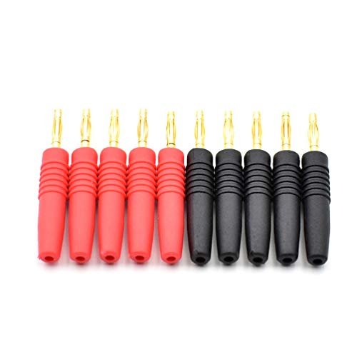 Conectores macho banana 2mm x10 zhenyu negro miniatura 6