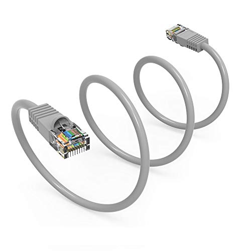 25Ft Cat5E UTP Ethernet Network Booted Cable Gray