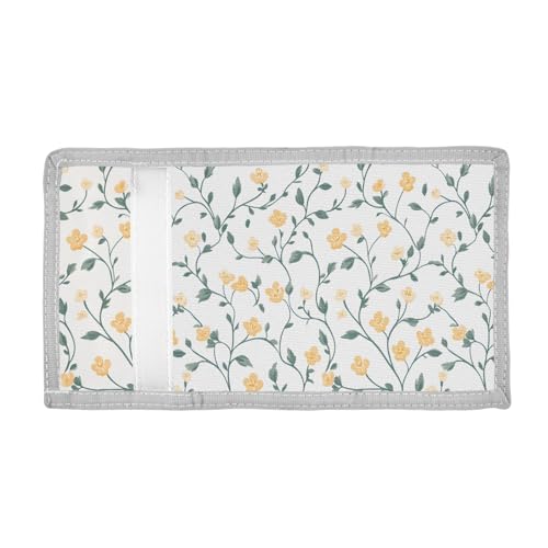 ALAZA Kids Wallets for Boys Girls Toddler Trifold Wallet Children Small Yellow Little Flower with Zipper Coin Pocket2