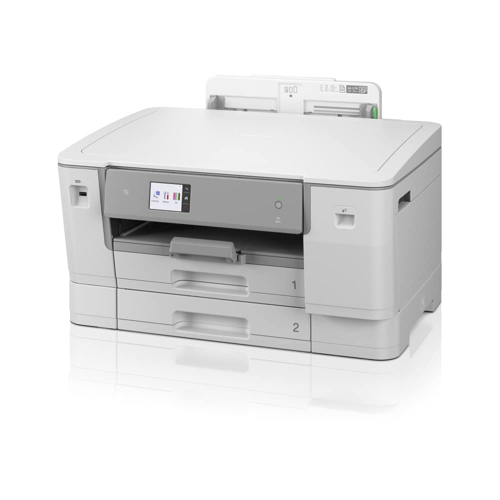 Brother HL-J6010DW DIN A3 Business Ink drukarka atramentowa (30 stron/min, atramentowa, USB, LAN, WLAN, druk dwustronny), biała/szara, 576 x 477 x 315 mm (szer. x gł. x wys.)