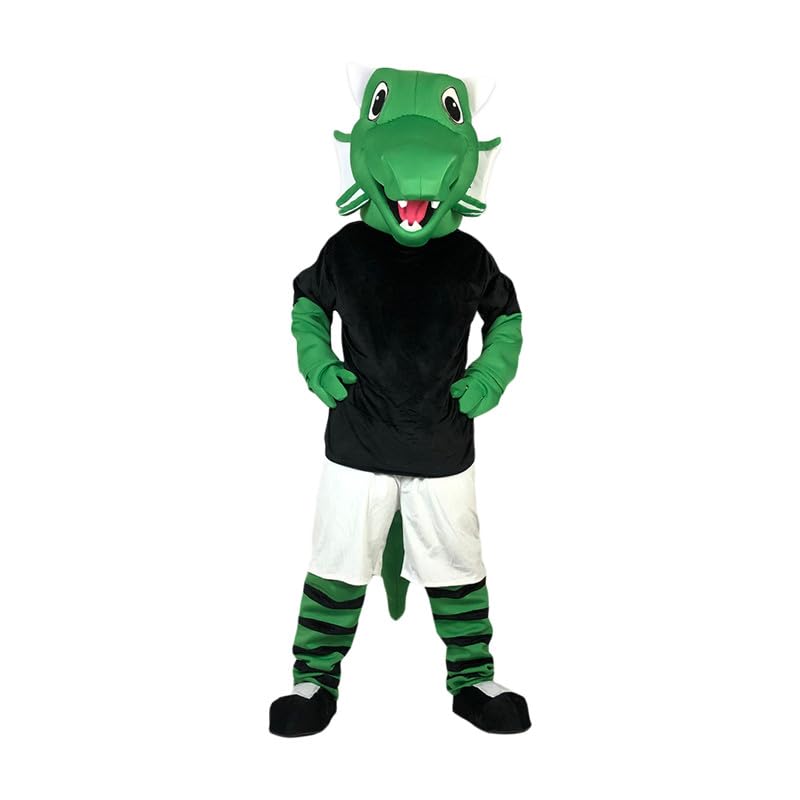 Sport Green Crocodile Mascot Costume Fancy Dress Cosplay Clothes