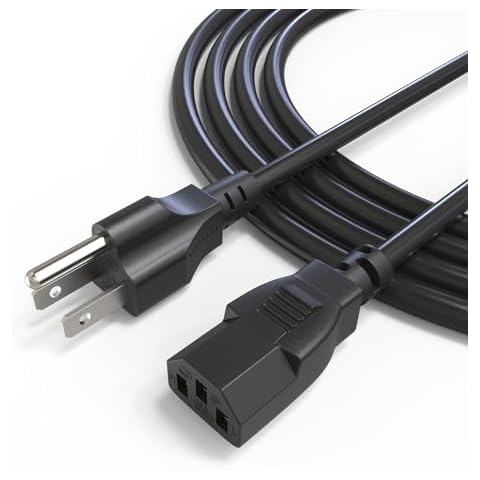 3 Prong Power Cord Compatible with Horizon Fitness Treadmills, Power Cable Replacement for BowFlex, Superfit, Sole E35 E55 F63 F80,for Goplus 2 in 1 Folding Treadmill,Computer TV ect Universal Charger Cover