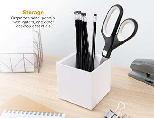 Image of Bostitch Office Konnect Pencil Cup Desk Organizer, Pen Cup, White (Pack of 12)