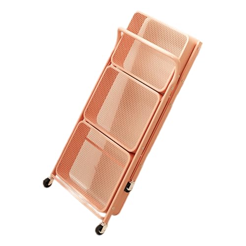YUPEIUKLI   Carrito Plegable para Viajes con asa, Estante de Almacenamiento de Acero al Carbono, Estante de Almacenamiento móvil para Compras y Viajes