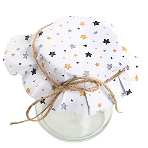 Logbuch-Verlag 10 weihnachtliche Deckchen für Weckgläser Keksdosen & Plätzchendosen - weiß schwarz gold - Plätzchen schön verpacken