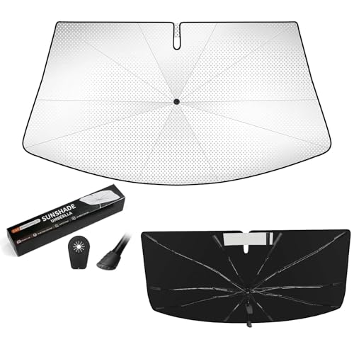 VEENJOY Windshield Sun Shade Umbrella for Ford Ranger 2019-2026, Upgraded Ice Crystal Coating Car...