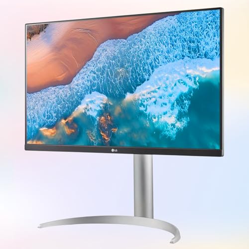 Image of LG 27 inch 4K UHD Monitor, IPS Display, VESA DisplayHDR 400, 95% DCI-P3, Dynamic Action Sync, Black Stabilizere, Height /Tilt /Pivot Stand, for Gaming and Offic, White /Silver