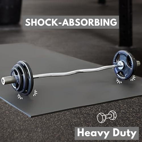 Image of Maruti Premium Black Gym Floor Mat 8x5 feet - High-Density, Non-Slip Exercise Mat,Waterproof,BPA Free for Home and Commercial Gym,Fitness Studioes thikness 30MM