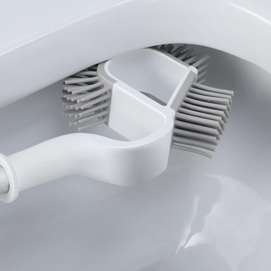 Toilet Brush Holder Toilet Brush Holder Household Wall-mounted Toilet Cleaning Brush Bathroom Long Handle Soft Bristles Cleaning Brushs 360° No Dead Angle Toilet Bowl Brush Set Toilet Brush Holders