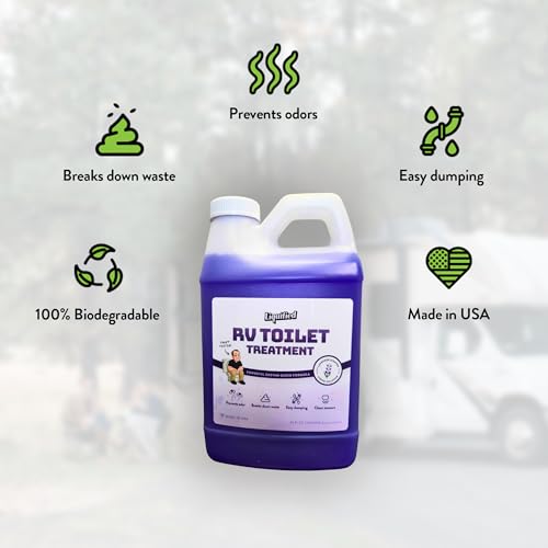 Image of Liquified RV Toilet Treatment - Black Holding Tank Digester - Odor Eliminator - Lavender Scent - Matts RV Reviews (Lavender, 64oz)
