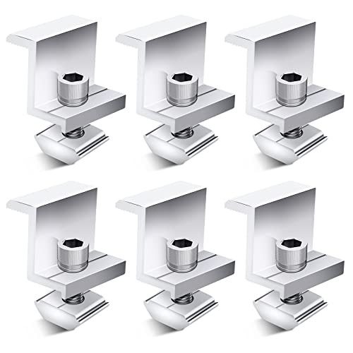 6 Piezas Soporte de Montaje de Panel Solar, Soporte Z de Montaje de Panel Solar Ajustable, Kit de Soporte de Borde de Panel Solar Para Techo, Rv, Pared 35mm Cover