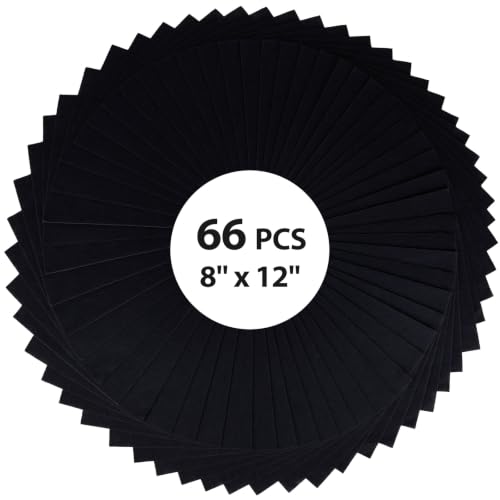Image of 12x8 Inch 66Pcs Black Cards, Craft Supplies, Card Making and Art Projects