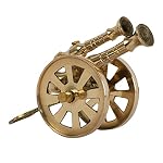 Wonderlist Handicrafts Home Decor Items Decorative Items for Living Room, Bedroom, Office Real Antique Brass Miniature Vintage Showpiece (Cannon), 5 in - Image 3