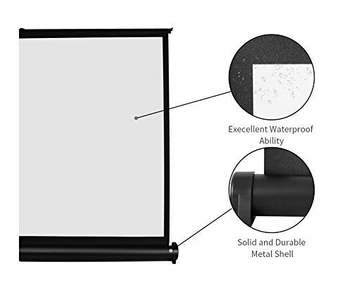 Mobile Projector Screen 40-Inch 4:3 Portable Screen Self-Stand High-Definition Small Projector Screen Floor-Standing Projection Screen For Home Theater School Meeting Room #TOP1