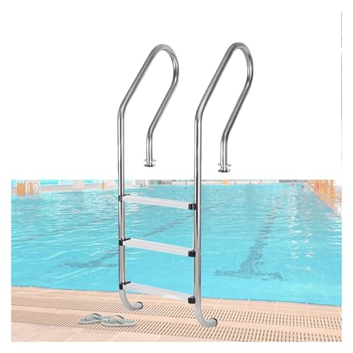 Escalera para Piscina de Acero Inoxidable 3 Peldaños miniatura 1