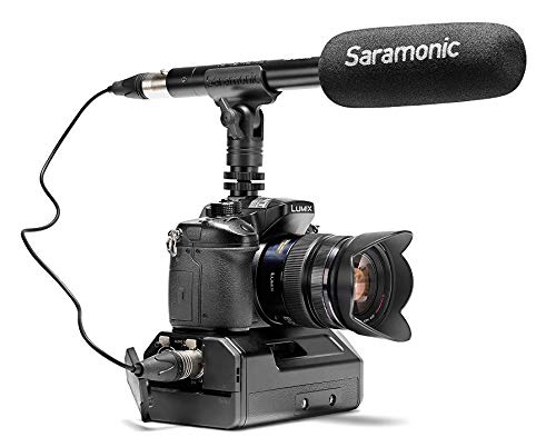 Microphone Canon Fusil Professionnel Saramonic SoundBird T3 - Alimentation Li-ion 150h, XLR, Pare-brise, Étui Rigide