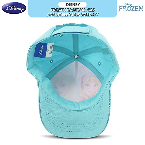 Disney Frozen Elsa And Anna Cotton Baseball Cap With Glitter Pom, Little Girls, Blue, Age 4-7 #TOP5