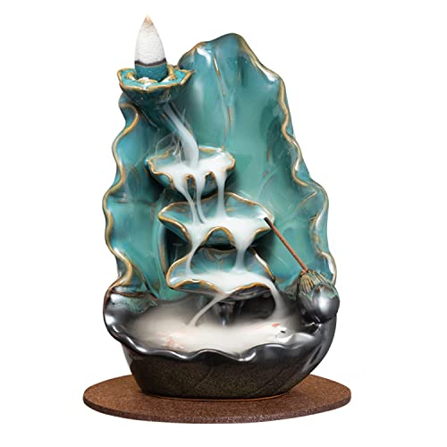 Vsnbom Ceramic Beautiful Waterfall Room Decor Backflow Incense Burner, Great Gift Choice #TOP1