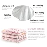 SECOGM Gifts for Daughter, Daughter Birthday Gifts from Mum Dad, Daughter Gifts, Christmas, Valentine's Day Daughter Blankets Gifts, Fluffy Daughter Blanket 60" x 50" (Pink) - Image 5