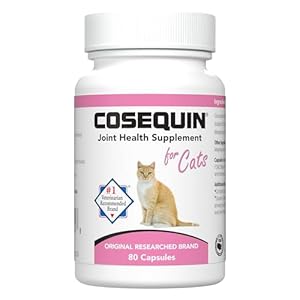 Nutramax Cosequin Joint Health Supplement for Cats – With Glucosamine and Chondroitin, 80 Capsules (Pack of 2)