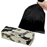 臭わない袋 BOS (ボス) LL 60枚 おむつ 防臭 消臭 介護 ゴミ 大人 トイレⅡ 排泄 うんち 黒 【絵柄：筆の音色】