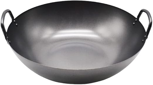 Wok de Acero al Carbono 14" con Recubrimiento Antiadherente de Titanio