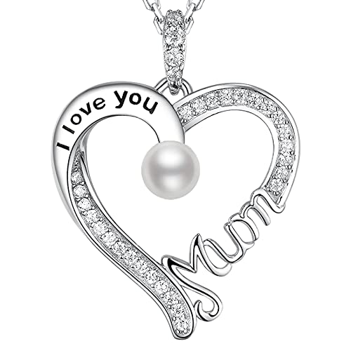 Ginomay Ti Voglio Bene Mamma Collana Mamma Pearl gioielli Amore Cuore...