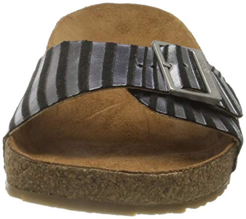 Image of HAFLINGER Andrea Elegant Leather Sandals with Rubber Sole and Cork Latex Footbed Unisex