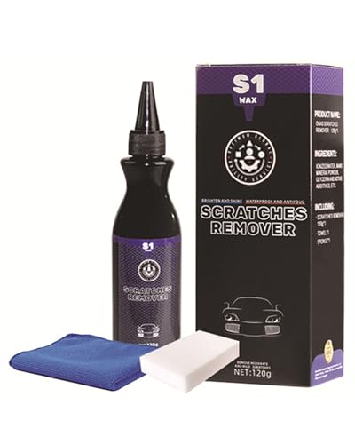 Car Scratch Remover Kit, Swirl Remover for Cars, Rubbing & Polishing Compound for Car Paint Scratch Repair with Applicator Pad and Towel, Gloss & Shine Save for All Vehicles, 120ml(4oz)