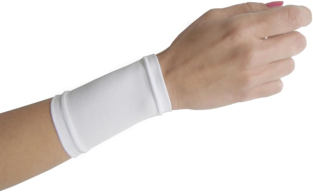 Tatjacket Tattoo Cover Up Concealer Sleeve, 2-PACK, Wrist or Instep coverage, UPF 50 Protection, Slip Free, for Men & Women (Unisex), WHITE, ONE SIZE