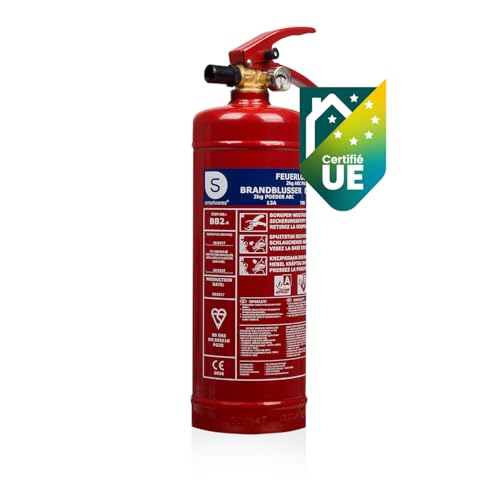 Smartwares Extincteur Poudre 2kg ABC 10.014.68 avec Support