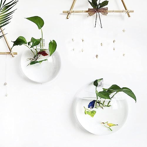CAS (9 INCHES Large Size 3 litres) White Wall Mount/Wall Hanging Fish Bowl (NO Plastic) 100% Durable Long Lasting Acrylic (not Glass,) Rust and Weather Resistant with Free Colour Pebblestone (B0CSKF9SH2) Amazon Price History, Amazon Price Tracker