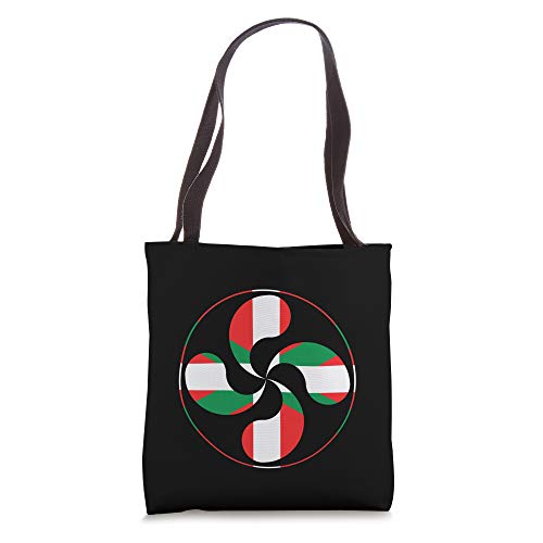 Bolso tipo tote con diseño Lauburu, Ikurrina y País Vasco miniatura 1