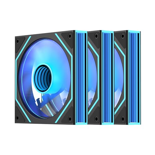 TZMRIT Prism 4Ultra/Prism 4RSUltra RGB PC Fan 120MM 1/3Piece [Infinity Mirror] [1850±10% RPM] 5V3PIN ARGB and 12V4PIN PWM Fan (3, BK, 4Ultra)