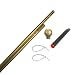 8 Foot 2-Piece Indoor Wood Flagpole Approx. 1in Diameter